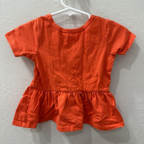 June & January Red Orange Peplum Shirt - Picture 4 of 5